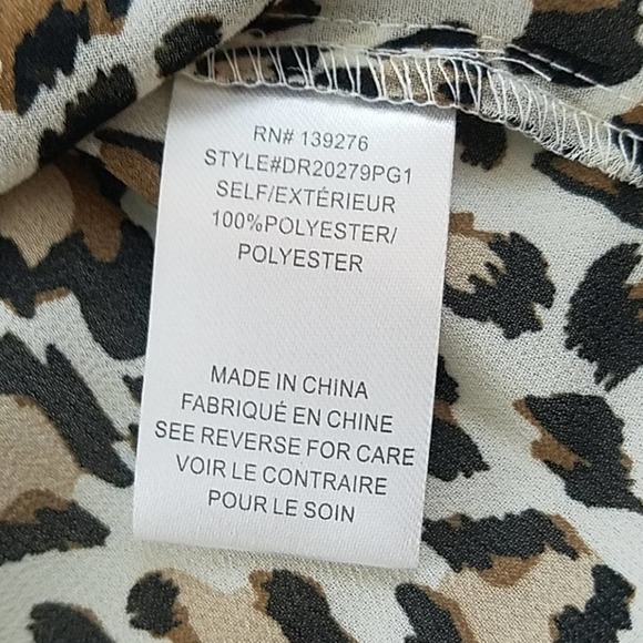 New With Tags! DR2 by Daniel Rainn Small Leopard Flowy Blouse - Picture 5 of 7